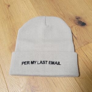 Per My Last Email Grey Beanie